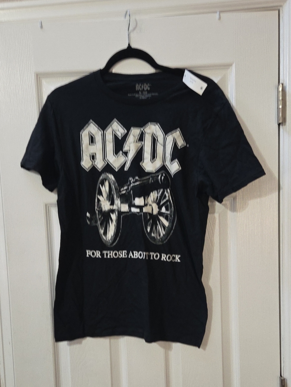 AC/DC Kids Black Graphic Tee with Cannon Design